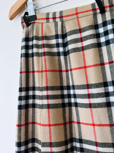 Vintage Reworked Burberry Nova Check Skirt