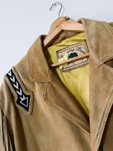 Load image into Gallery viewer, Vintage Running Bear Suede Fringe Jacket
